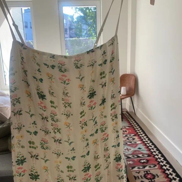 Adam Lippes Floral Pleated Midi Dress - Picture 9 of 10